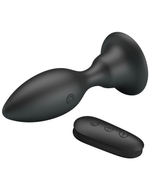 Черная анальная вибропробка с пультом Mr.Play - 10,8 см. (Цвет: черный)