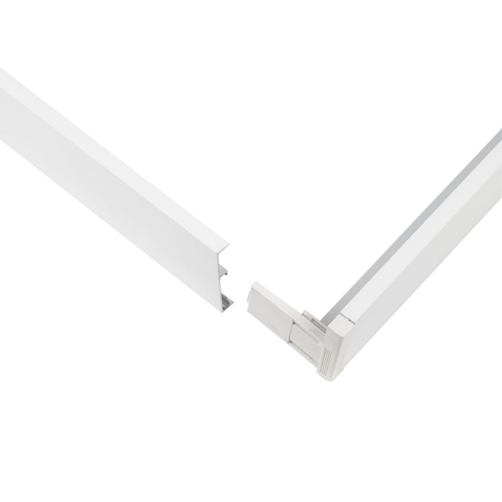 UFL-P60A 6060-H43 WHITE Рамка для накладного и подвесного монтажа универсальных панелей Premium+. 600х600х43мм. Цвет белый. ТМ Uniel