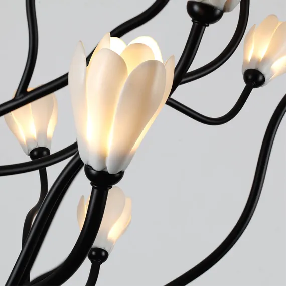 5090/30 MODERN ODL25 553 черный матовый/белый/фарфор Люстра G4 LED 30*5W GARDI