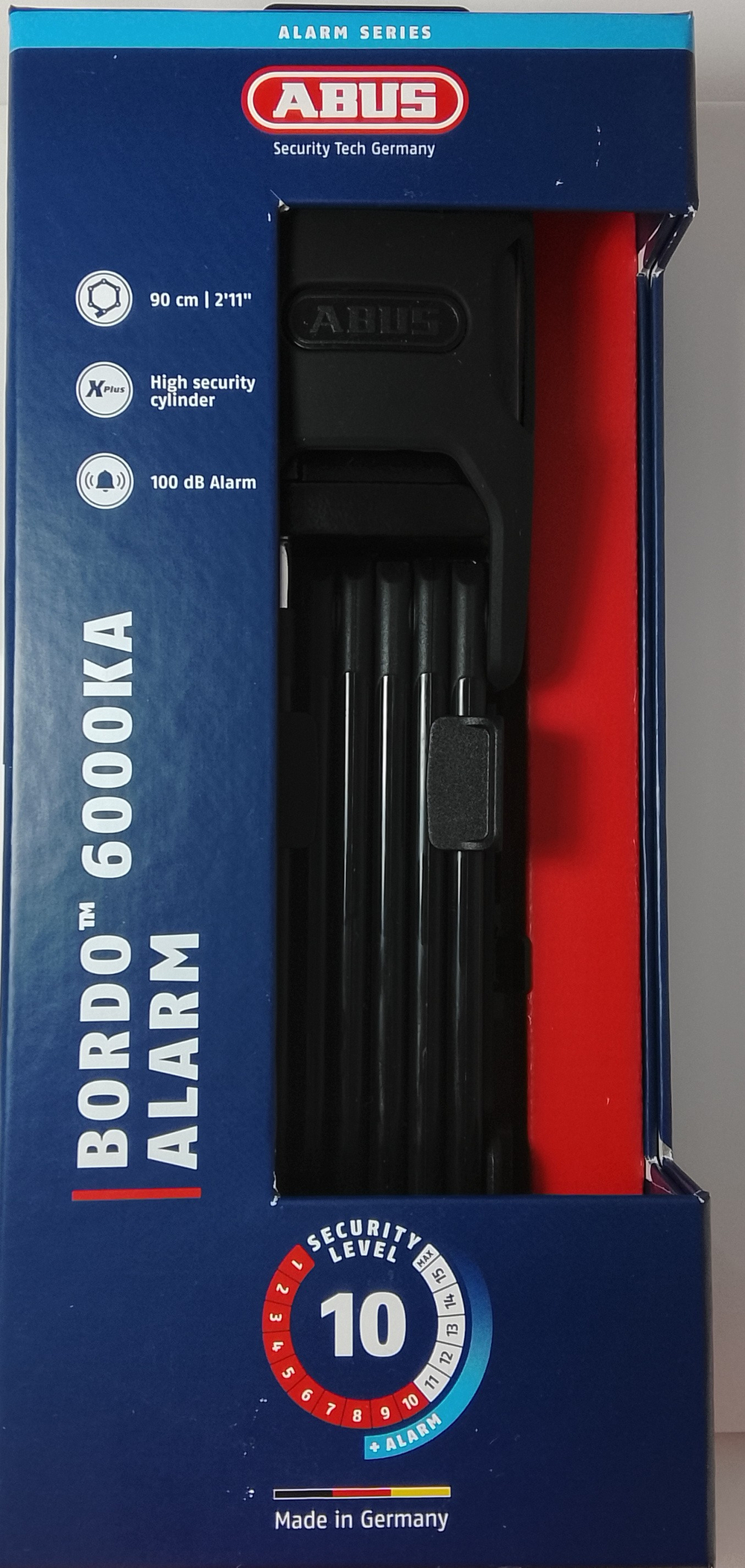 Замок ABUS 6000KA/90 Черный SH BORDO с сигнализацией