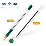 Ручка шариковая MunHwa MC Gold зелёная, 0.5мм, масляный стержень, грип