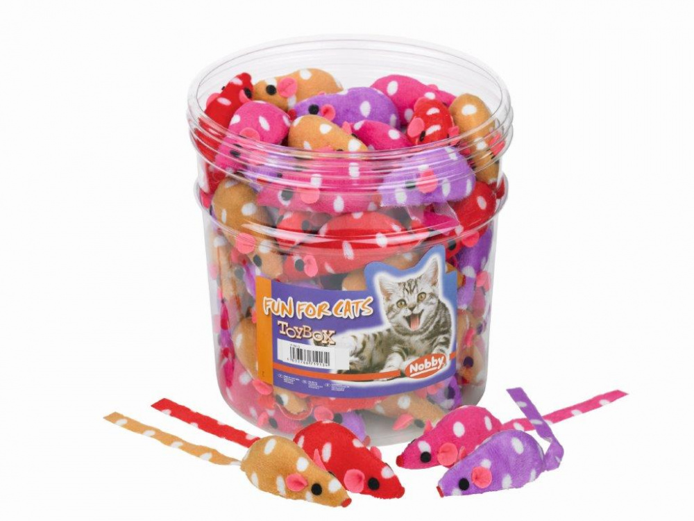 NOBBY Игрушка для кошек Мышка горошек 7см