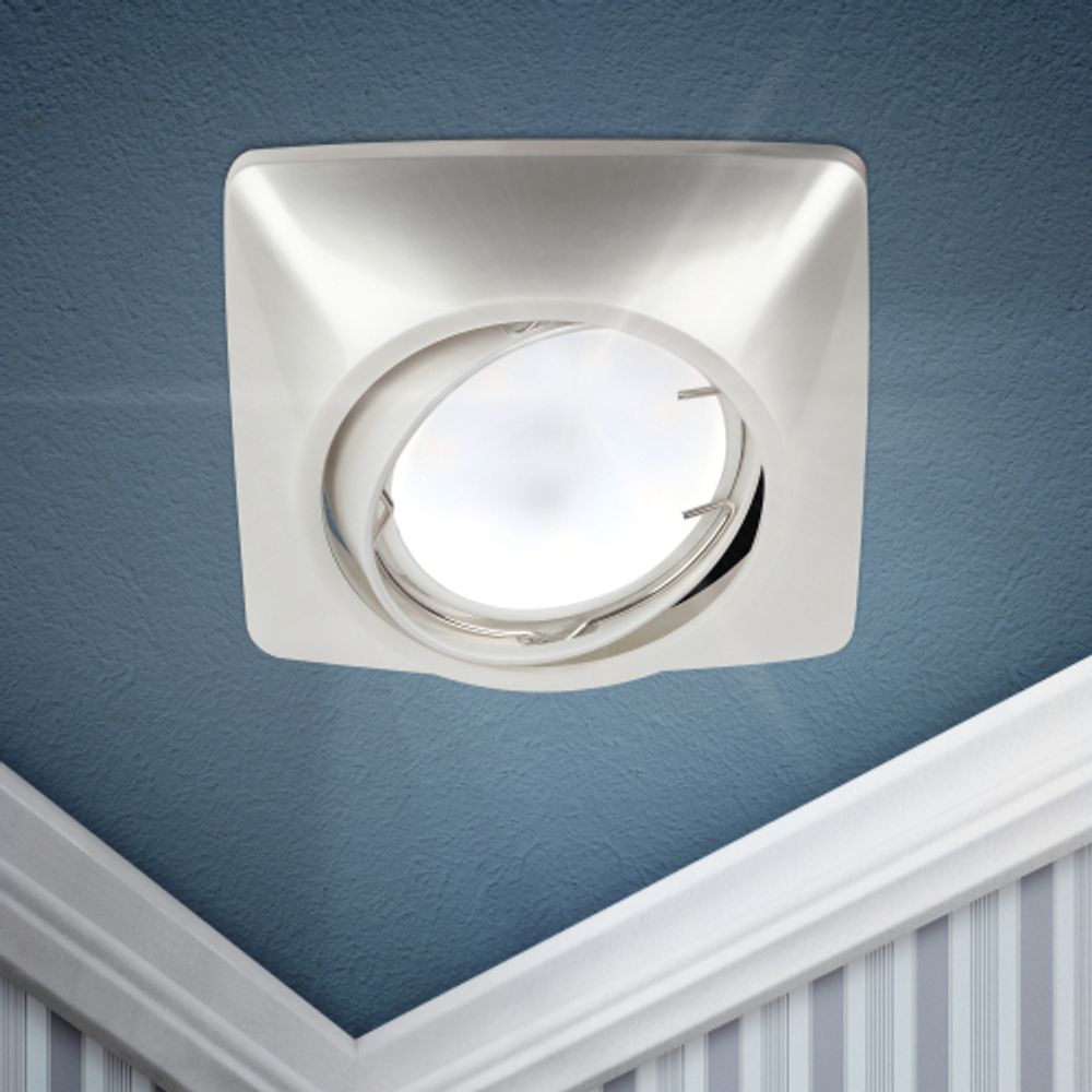 KL64A PS Светильник ЭРА литой пов. MR16,12V/220V, 50W перламутровое серебро | Литые встраиваемые светильники