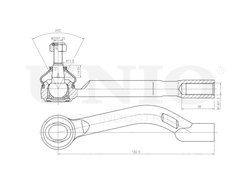 Наконечник рулевой левый UNIO SSP-10009