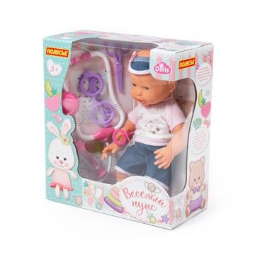 Пупс "Весёлый" (35 см) с соской + набор "Доктор" (4 элемента) (в коробке), Артикул:78353