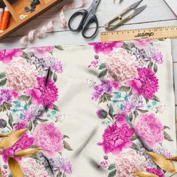 Ткань оксфорд 210 цветочные полоски