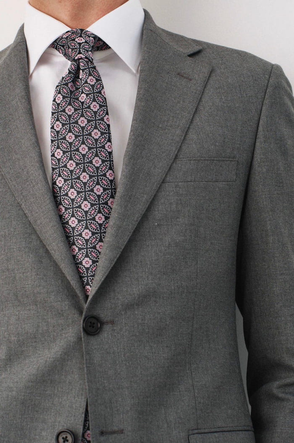 Мужской костюм двойка (серый) В63