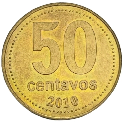 Аргентина, монета 50 сентаво 2010 г.
