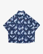 Рубашка БИЧ Голуби синяя