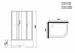 Душевая кабина Niagara Classic 120x80 L NG-2510-14LBKG с гидромассажем