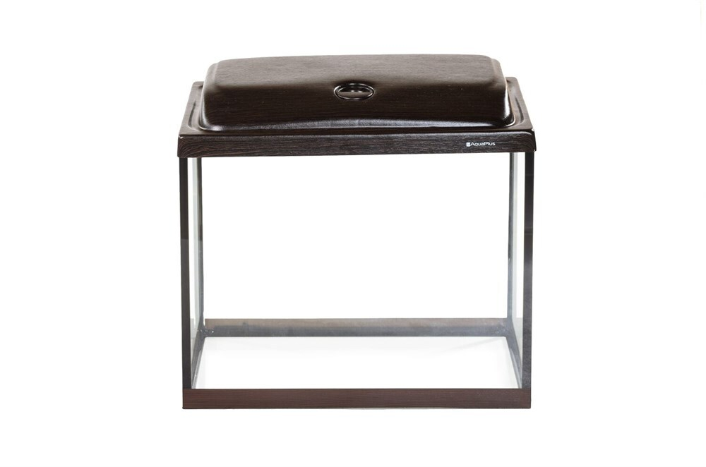 Аквариум П60 / 55л прямой Венге LED (50*30*40)+Крышка, свет: LEDDY TUBE Retro Fit Sunny 8вт, стекло