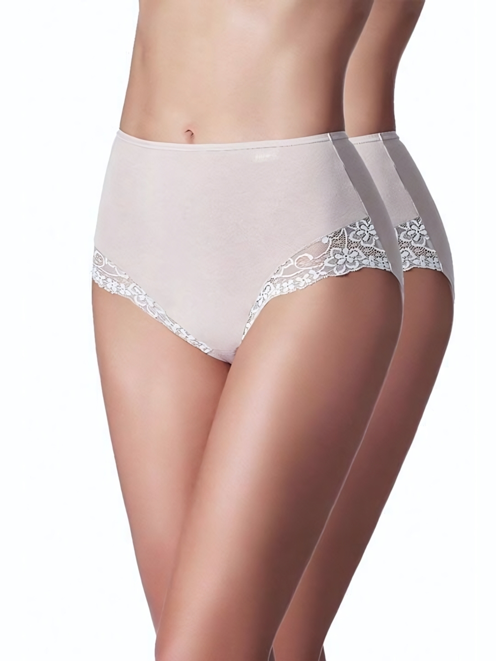 Набор из 2 высоких трусиков-слип Esencial (Размер: L) (Цвет: телесный)