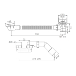 Слив-перелив (автомат, 60 см.) Raglo R600.31.33, матовая медь