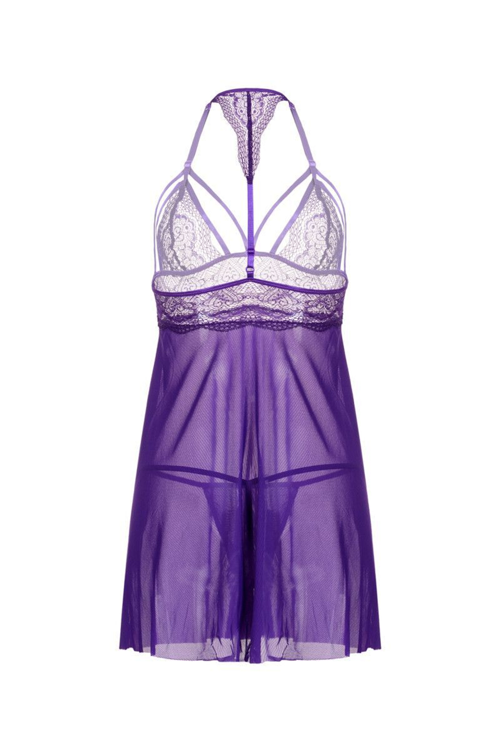 Бэби-долл из мягкой эластичной сетки с кружевным лифом Nevaeh