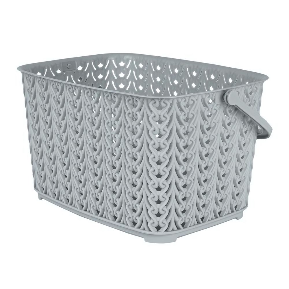 Корзина для хранения Plast Team Melange с ручкой 3л 233х175х126 мм серый шторм
