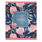 Тетрадь 48л., А5, клетка, Alingar "Flowers", скрепка, мелованный картон (стандарт), выб УФ лак, блок офсет, 4 дизайна в пленке т/у