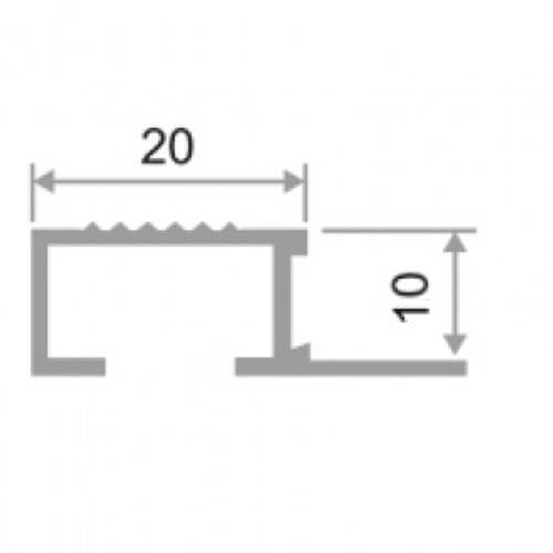 АППЛ 10мм "DO-1" 2,7м Серебро мат. ПЛ-об. 20мм на порог анод. алюм.