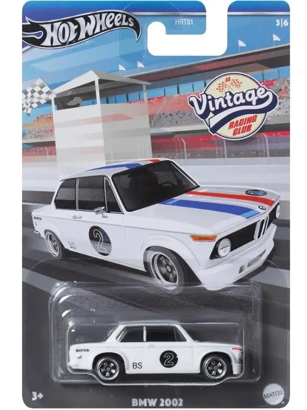 Машинка Хот Вилс Премиум Vintage BMW 2002 HRT81 HRV02