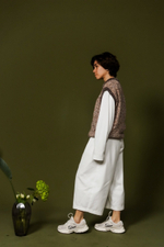 Штаны в корейском стиле из джинсы Айвори