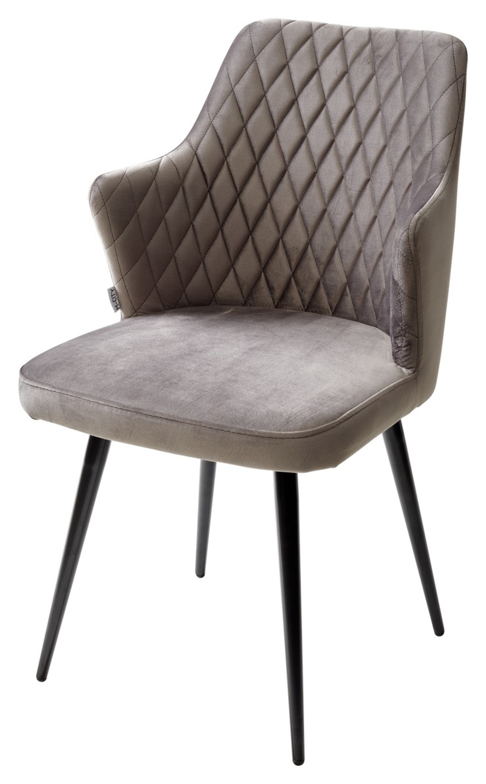 Стул М-City DISAUR Герман (Herman) поворотный на 360 градусов, Графит 14, Велюр, Черный каркас