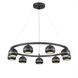 8242/9 COMFI LN26 245 черный металл Светильник подвесной LED GX53 8*7W 220V LUAZANA