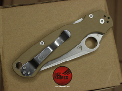 Нож Spyderco Paramilitary 2 Tanto G10 - темный песок рукоять, клинок сатин RK/478