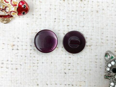 Пуговицы блузочные на ножке "карамелька", d 1,5 см, тёмно-сливовый