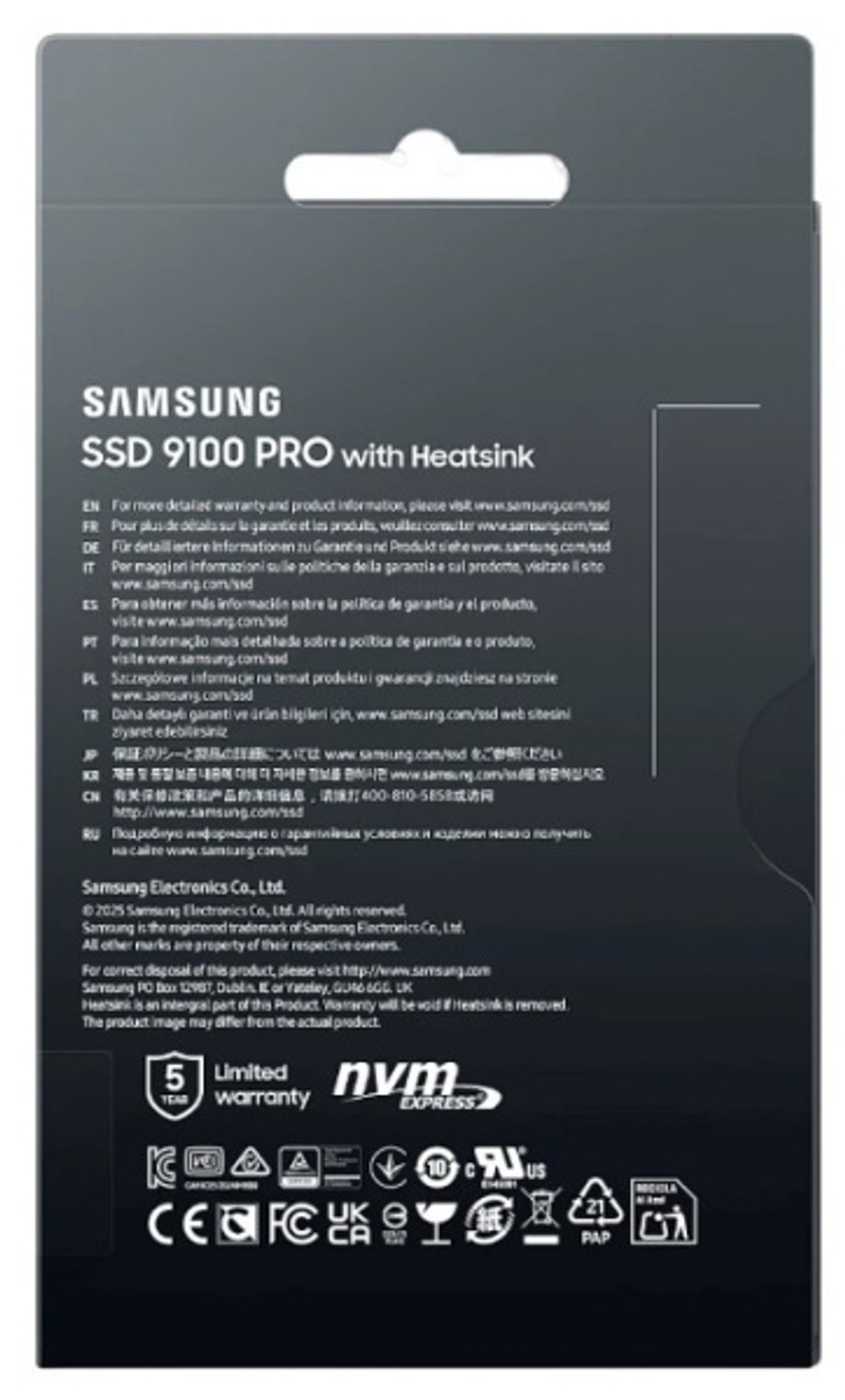 Накопитель SSD M.2 2280 Samsung 9100 PRO 4096 ГБ