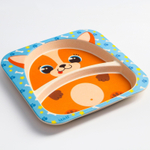 4933949 Набор бамбуковой посуды «ТРЕНД. Пёсики»: тарелка, миска, стакан, вилка, ложка