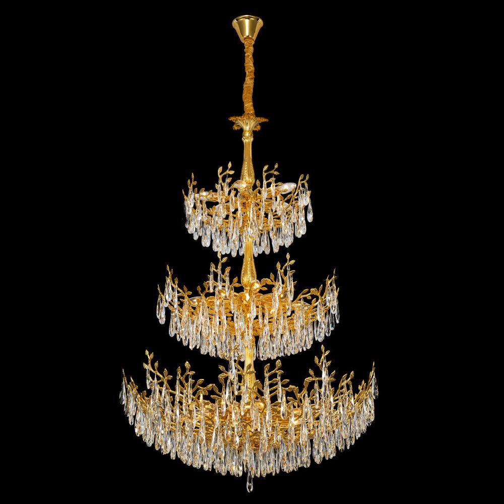 Citilux RITZ CL310262 Люстра хрустальная подвесная Золото