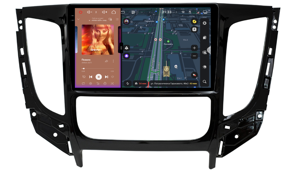 Магнитола для Mitsubishi L200 5 2015-2019 (климат), Pajero Sport 3 2016-2023 (МКПП), FIAT Fullback - Redpower 85424 PRO/PROmax ТОП звук, 2K QLED, Android 14, CarPlay, 4G SIM-слот