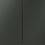 Выключатель с самовозвратом встраиваемый VOLTUM S70 двухклавишный 10А, (титан)