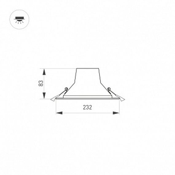 Встраиваемый светодиодный светильник Arlight Im-Storm-R230-35W Day4000-Mix 032435