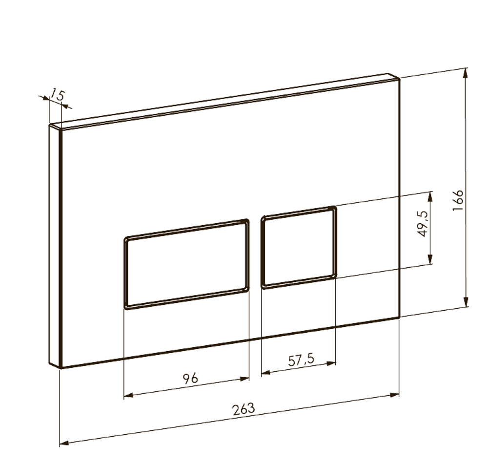 Кнопка для инсталляции Boheme, пластик GOLD