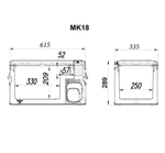 Автохолодильник (18 л, с Bluetooth) компрессорный Alpicool MK (18 литров) 12-24-220В с Bluetooth (Гарантия 14 дней)