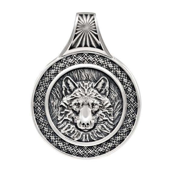 Подвеска Велес Волк из серебра, фото 1