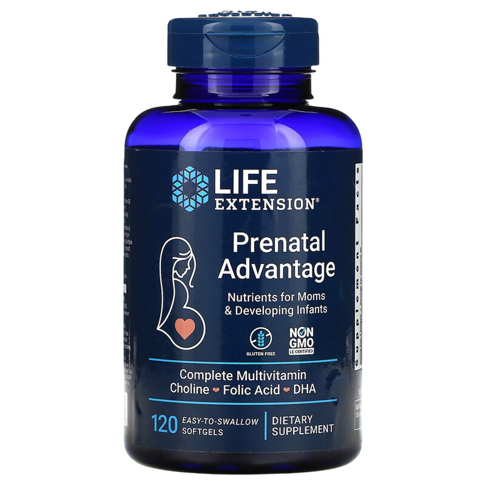 Life Extension Prenatal Advantage 120 softgels, Витамины для беременных