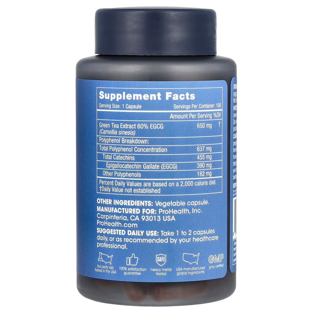 ProHealth Longevity, Green Tea, EGCG Extreme, 100 капсул