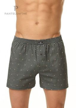 Трусы мужские семейные для больших мужчин Pantelemone PMBB-412, треугольники серо-зеленые