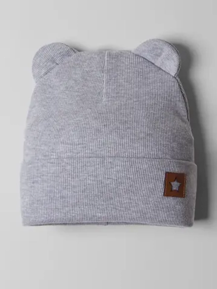 Шапка детская на осень с ушками