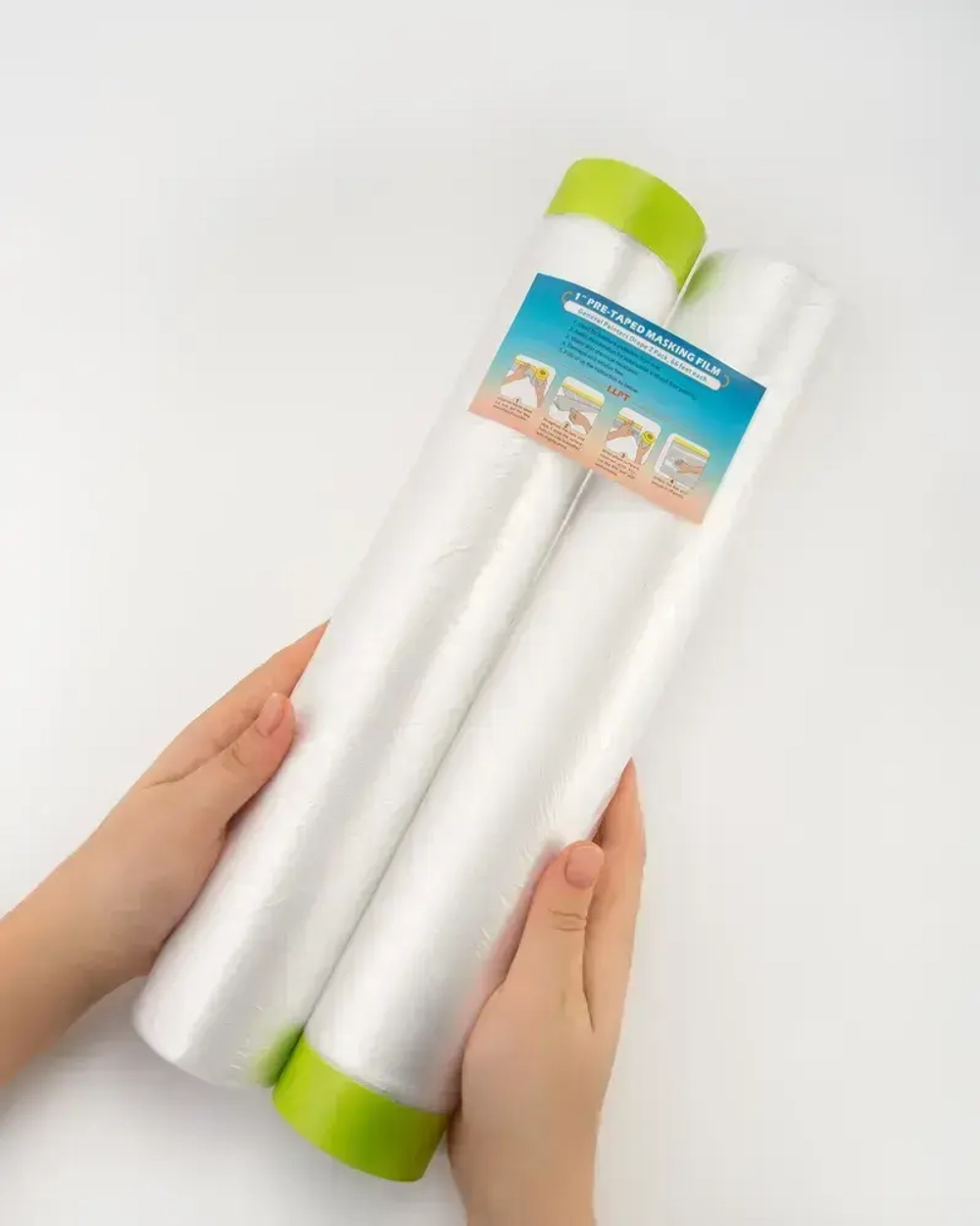 Пленка укрывная для ремонта с клейкой лентой LLP International Group, пленка 2,7х20 м, 2 рулона / защитная