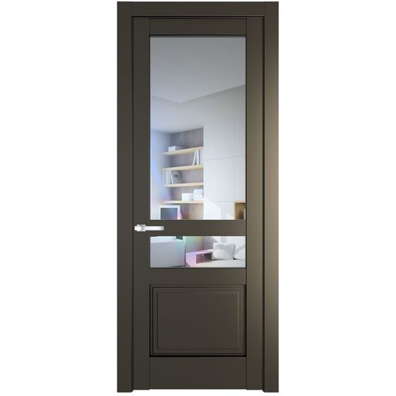 Межкомнатная дверь эмаль Profil Doors 3.5.4PD перламутр бронза стекло прозрачное