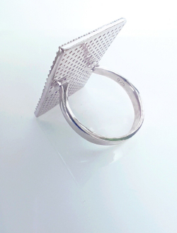 Кольцо с фианитами Эстерелла, серебро 925*, родирование/Ф