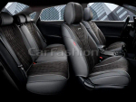 Чехлы на сидения CarFashion каркас 5D«SYMBOL PLUS» 27257 -Экокожа т.серый/т.серый/т.серый