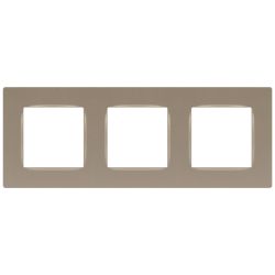 Рамка для розеток и выключателей ЭРА Серия 12 12-5203-04 на 3 поста, Классик, шампань