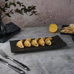 Блюдо прямоугольное 30*15 см h2,5 см с бортом Side Up1 Black Raw Wood P.L. Proff Cuisine [4]