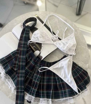 Эротическая школьная форма (лиф, юбка и галстук)
