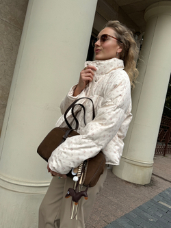 Пуховик Floral розовый