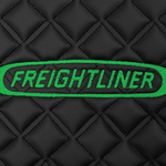 Ковры FREIGHTLINER CENTRY (механика) (экокожа, черный, черный кант, зеленая вышивка)