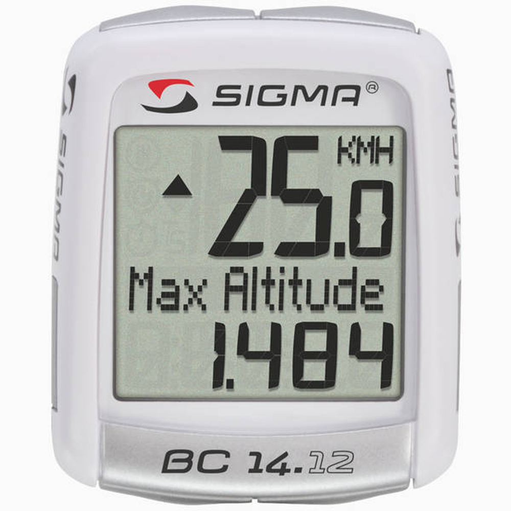 Велокомпьютер "Sigma ВС - 14.12", 2012г, с альтиметром, датчиком температуры и подсветкой.